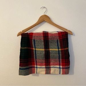 J. Crew wool plaid tartan mini skirt